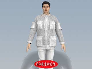 popular休闲男夹克设计效果图-3d服装设计